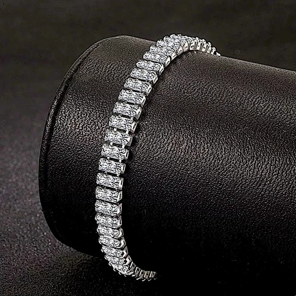 SILVER RHINESTONE ZIRCON BRACELET